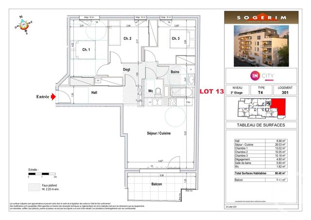 Appartement F4 à vendre - 4 pièces - 80,48 m2 - Annemasse - 74 - RHONE-ALPES